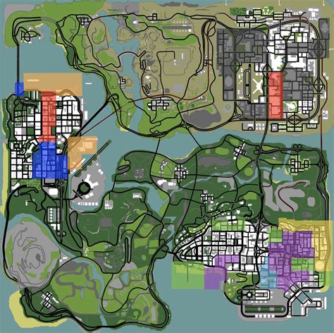 Gta Iv Map With Street Names