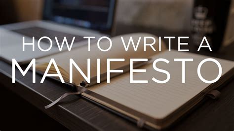 How To Write A Manifesto Youtube