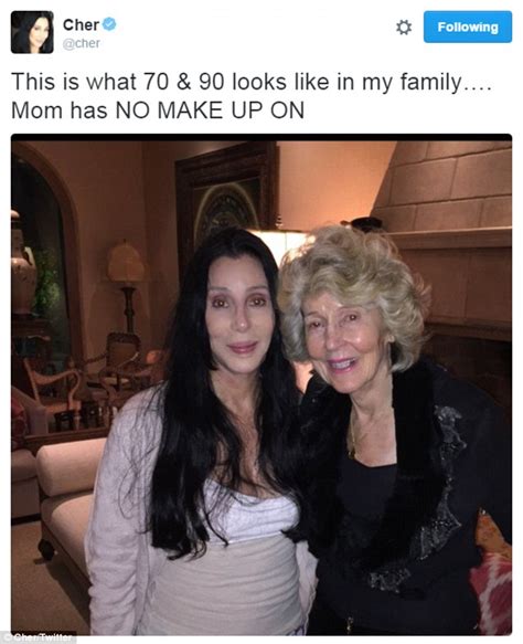 Cher Shares No Makeup Selfie With Her 90 Year Old Mum Oversixty