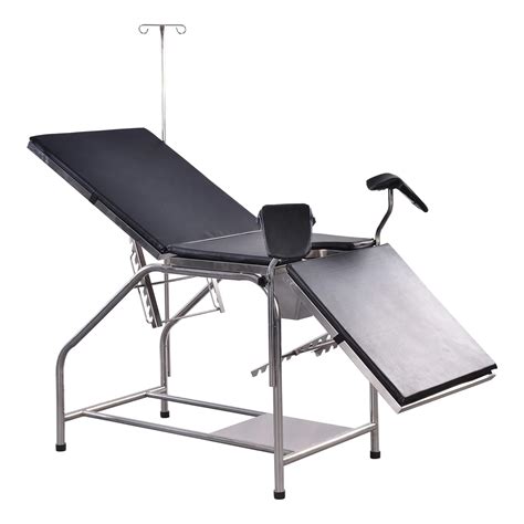 gyno exam table 304 stainless steel manual medical portable exam table with stirrups for