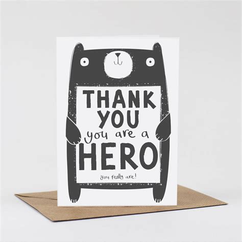 Hero Thank You Card By Tandem Green