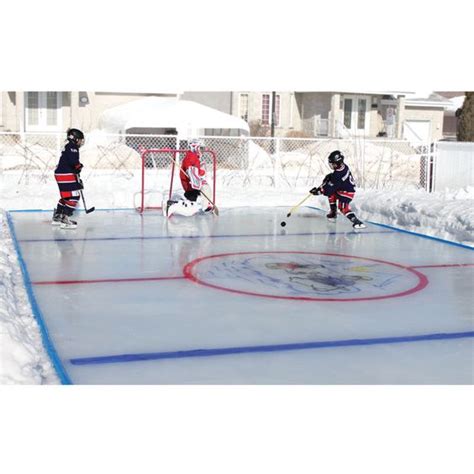 If you're not sure if you'll use your rink enough to make a big rink worth your while, start smaller. Personalized Backyard Ice Rink Kit..... Play hockey and/or ...