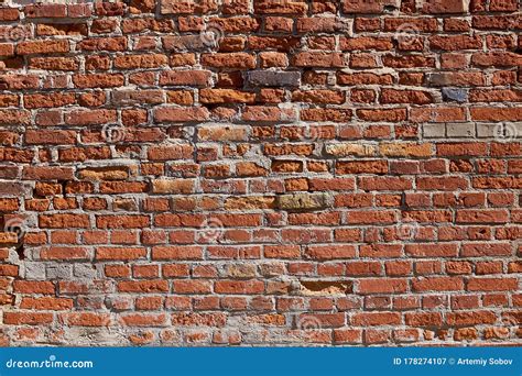 Texture Of An Old Brick Wall Old Red Brick Masonry Stock Image Image