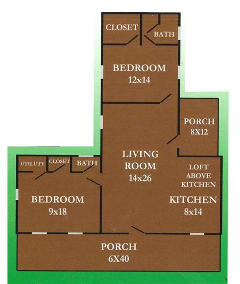 2 bhk 30x40 floor plan. 14x40 cabin floor plans - Google Search | Cabin kits ...