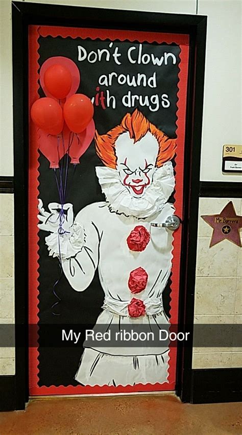 Red Ribbon Week Door Decorating Ideas Halloween Davis Diane