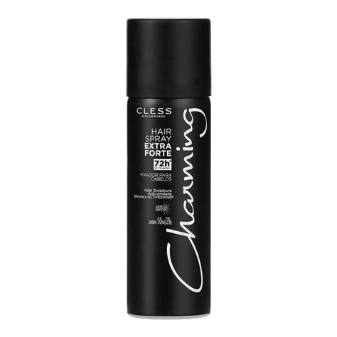 Contains sunflower, calendula and witch hazel for a lightweight conditioning which helps maintains health without weighing hair down. Fixador Penteado Charming Hair Spray Extra Forte Black ...