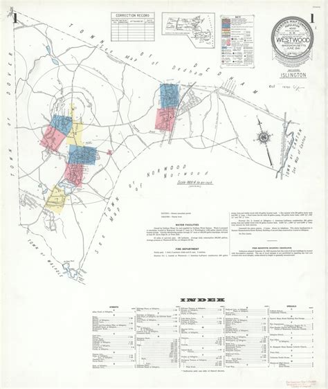 Sanborn Fire Insurance Map From Westwood Norfolk County Massachusetts