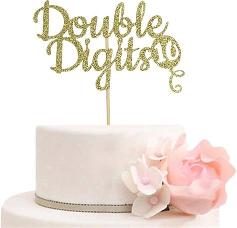XIUHUBA Double Digits Cake Topper For 10th Anniversary Birthday Party