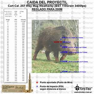 Weatherby 257 Ballistics Chart