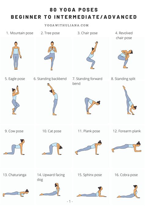 80 Yoga Poses For Beginner To Intermediateadvanced Yoga With Uliana