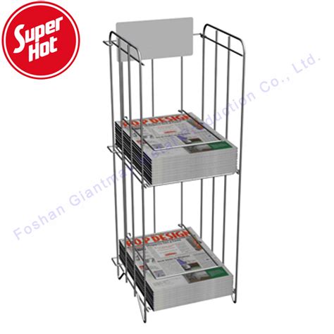 Cheap Metal Floor Tabloid Display Sale Library Office Hotel Outdoor