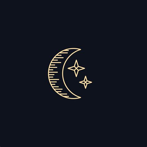 Line Symbol Moon With Stars Download Free Vectors Clipart Graphics