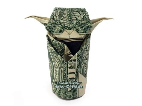 Yoda Money Origami Dollar Bill Star Wars Cash T Money Origami