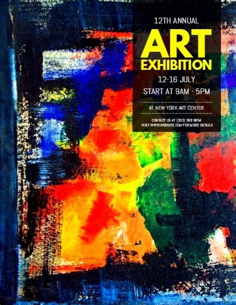 Art Show Invitation Template Inspirational Art Exhibition Flyer