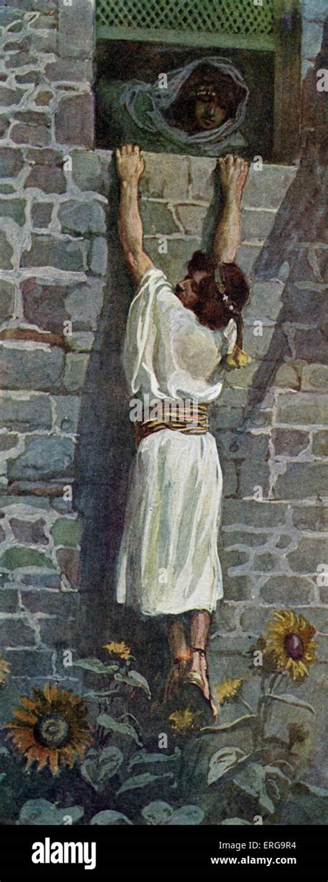 David Makes His Escape By J James Tissot Illustration To Book Of Samuel I 19 12 So Michal