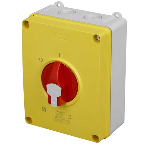 Gewiss 63a 3 Pole Emergency Rotary Isolator Switch Ip66 67 69