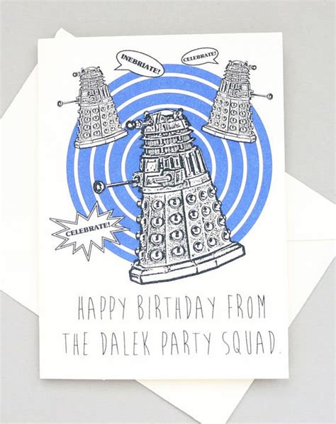 Doctor Who Birthday Card Dalek Tardis Dr Who Geeky