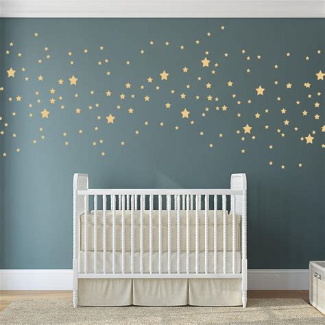 Gold Stars Wall Decal Confetti Star Wall Decal Nursery Wall Decals