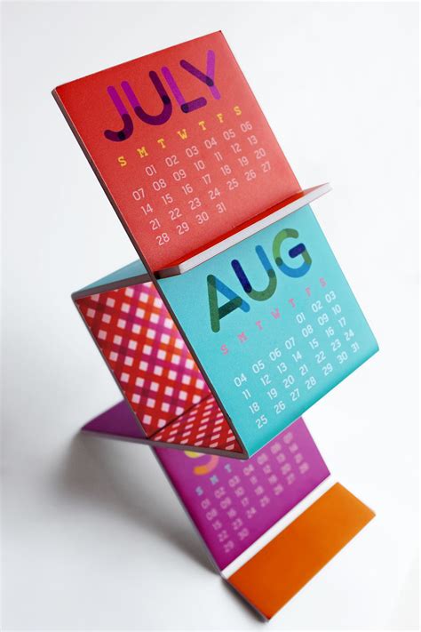 Interlocking Desk Calendar On Behance Creative Calendar Desk