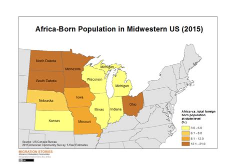 Maps of Africa-Born Population in the Midwest | Migration Stories