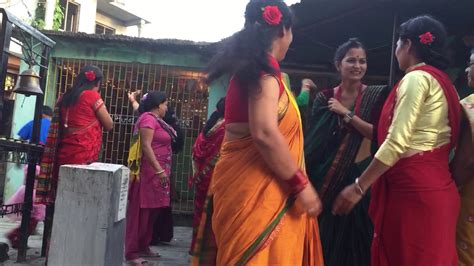 Dancing In Nepali Teej Song By Aunt Youtube