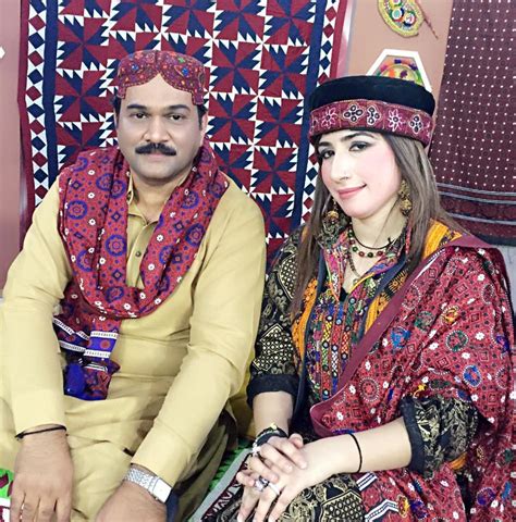 Ahmed Mughal And A Tv Host Dressed In Sindhi Cultural Dress On Sindh