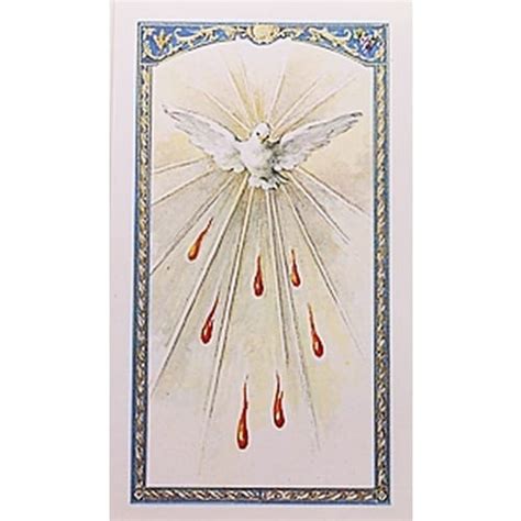 Oración Al Espiritu Santo Holy Spirit Spanish Prayer Card The