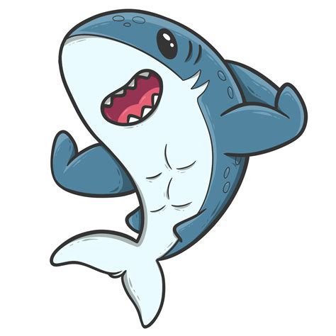 Cute Shark Cartoon 28702222 Png