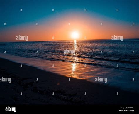 Beautiful Australia Sunset At The Beach Ocean Stock Photo Alamy