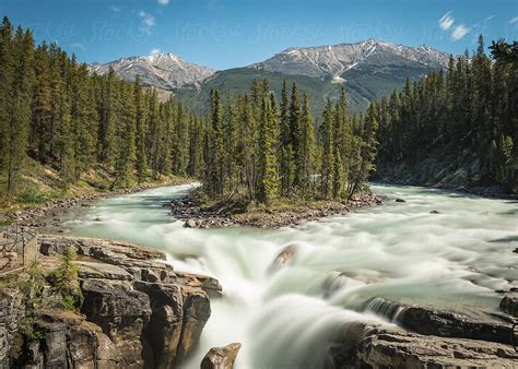 Sunwapta Falls Jasper National Park Rockies Canada By Stocksy