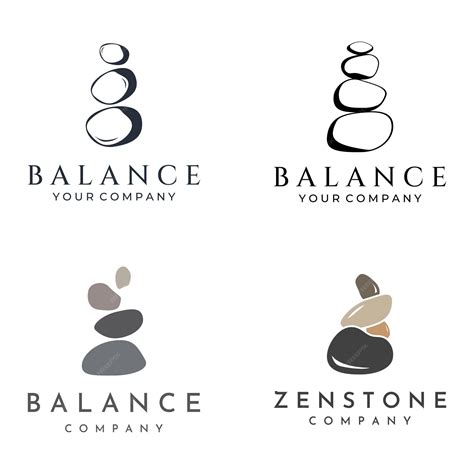 Premium Vector Minimalist Zen Stones Logo Balancing Stones Neatly