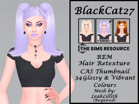 The Sims Resource Leahlillith Rem Hair Retexture Mesh Needed