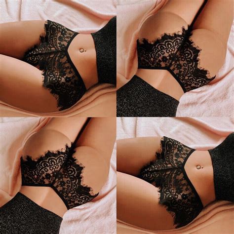 Women Sexy Lingerie Lace Floral Brief Panties Thong G String Knicker