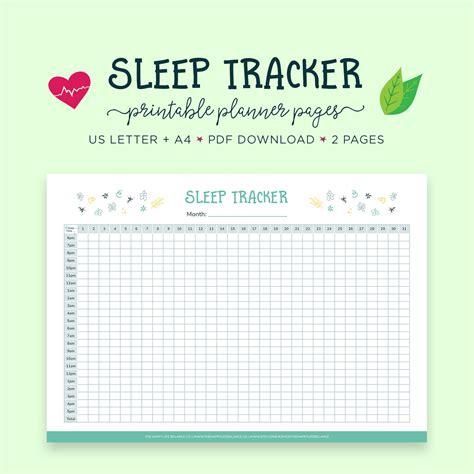 Sleep Tracker Printable