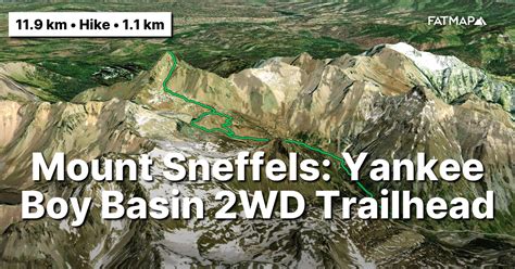 Mount Sneffels Yankee Boy Basin 2wd Trailhead Outdoor Map And Guide