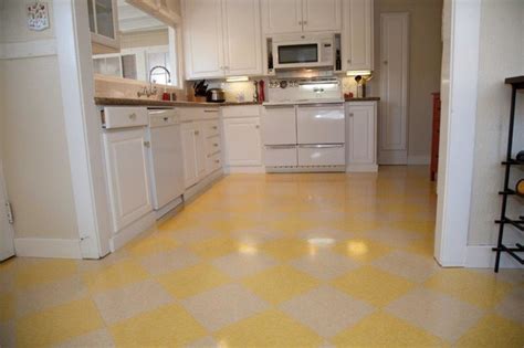 Vinyl Composition Tile Laid In A Checkerboard Pattern Traditional