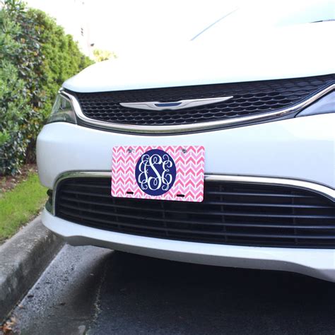 Monogrammed License Plate Monogram License Plate Personalized