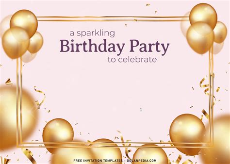 10 Sparkling Balloons Birthday Invitation Templates For Any Ages