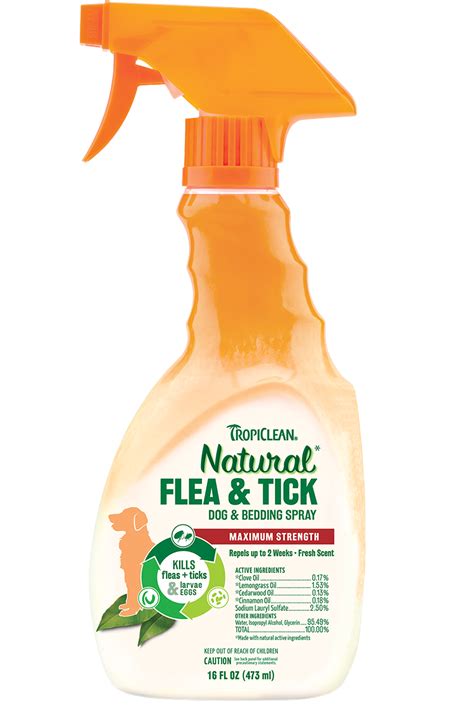 Tropiclean Natural Flea And Tick Spray For Dogs Tropiclean Pet Products