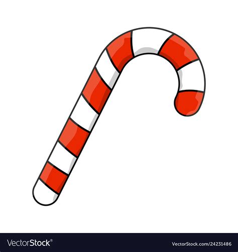 Candy Cane Symbol Icon Design Royalty Free Vector Image