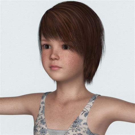 Girl Child 3d Model By Cganimalworld
