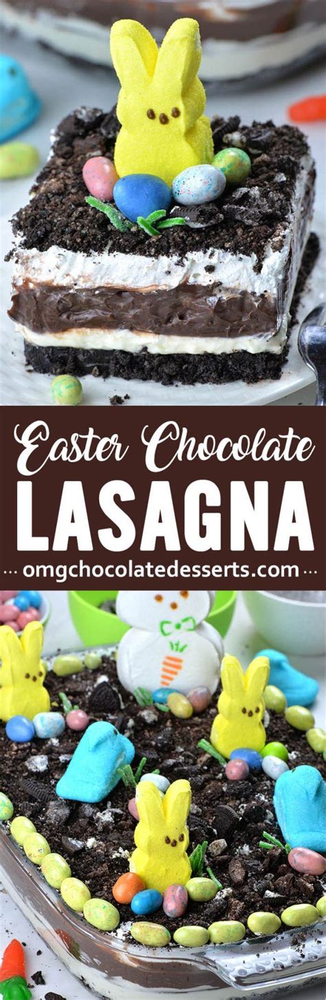 The chocolate lasagna was a big hit! Easter Chocolate Lasagna | Recipe (With images) | Chocolate lasagna, Easter chocolate, Desserts
