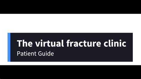 The Virtual Fracture Clinic A Patients Guide Youtube