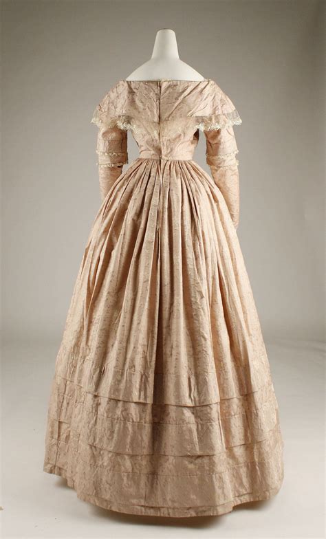 Ephemeral Elegance — Figured Silk Dress Ca 1845 46 Via The Met