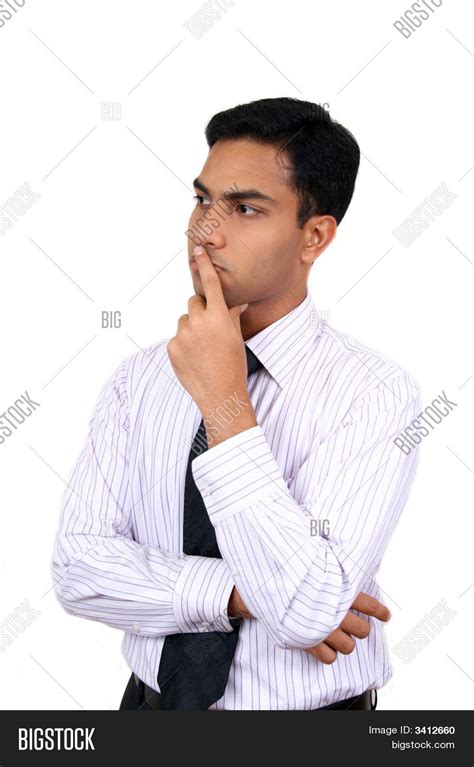 Indian Business Man In Thinking Pose Stock Photo And Stock Images Bigstock