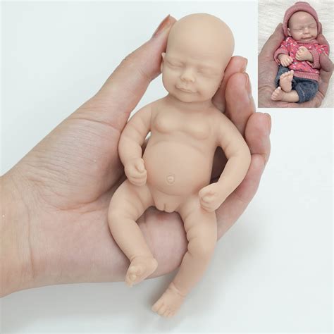 Full Body Silicone Reborn Mini Baby Doll 6 Inch Micro Preemie Reborn