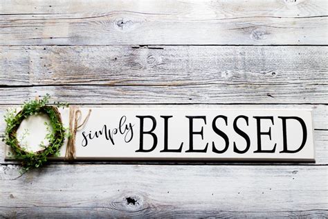 ~simply Blessed Wwreath~ Wood Sign Wood Signs Blessed Sign Decor