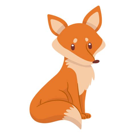 Cute Fox Cartoon Design - Transparent PNG & SVG vector file