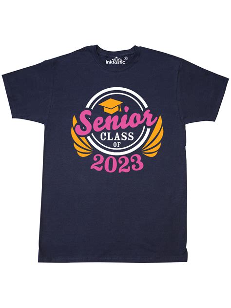 Inktastic Senior Class Of 2023 In Gold And Pink With Graduation Cap T