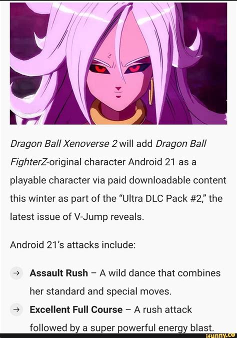 Dragon Ball Xenoverse 2 Will Add Dragon Ball Fighterz Original Character Android 21 As A